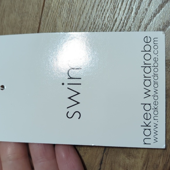 Naked Wardrobe Swim High Cut Tan Bikini Bottom M NWT - Picture 7 of 8